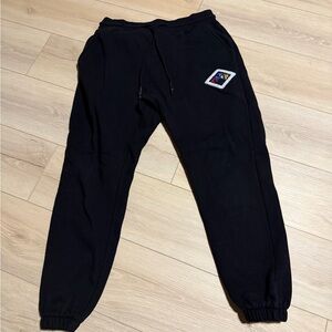 Black Joggers with Embroidered Patch